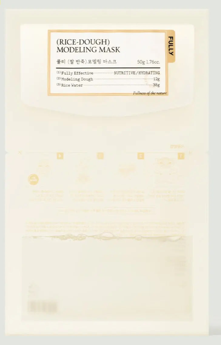 DewySkinShop Mask – FULLY RICE-DOUGH MODELING MASK 50g*4ea – Healthy, Glowing Skin –… mask for healthy skin