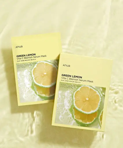 Anua Green Lemon Vita C Blemish Serum Mask 25ml X 10ea Anua