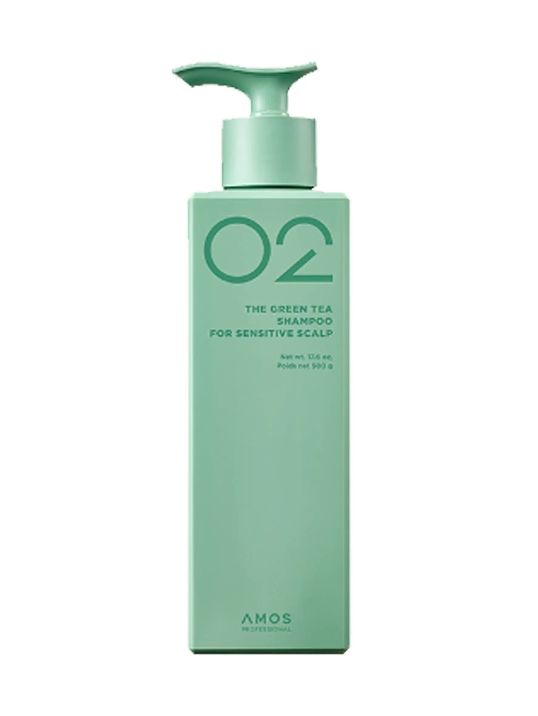 amos PROFESSIONAL THE GREEN TEA SHAMPOO FOR SENSITIVE SCALP 500ml amos PROFESSIONAL
