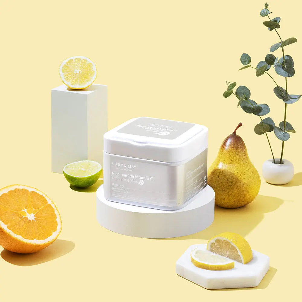 DewySkinShop Mask – [MARY & MAY] Niacinamide Vitamin C Brightening Mask 400g (30ea)… mask with vitamin c for pigmentation