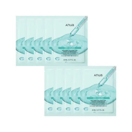 Anua PDRN Hyaluronic Acid Capsule 100 Serum Mask Sheet 23ml*10ea Anua